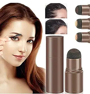 Black & Brown Hair Coloring Sponge with Eyebrow Shaper & Brush Free