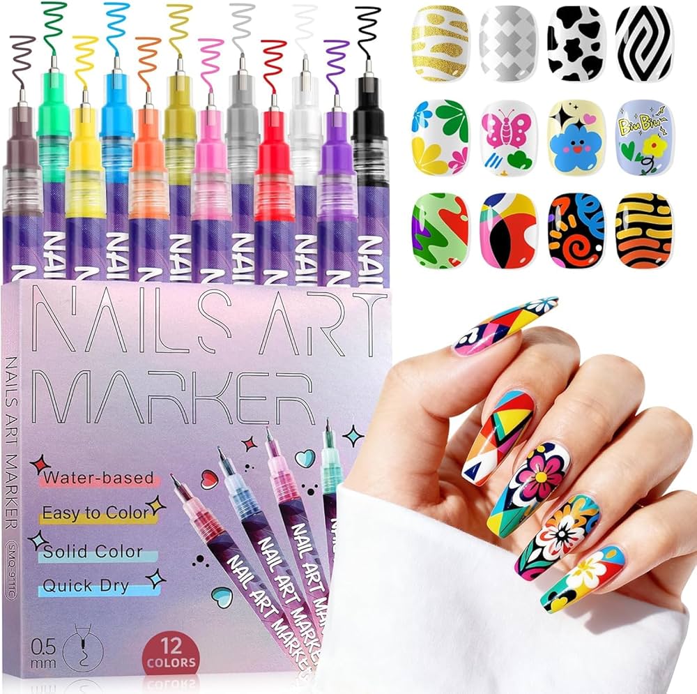 Nail Art Magic™ – 12 Color Pen Set