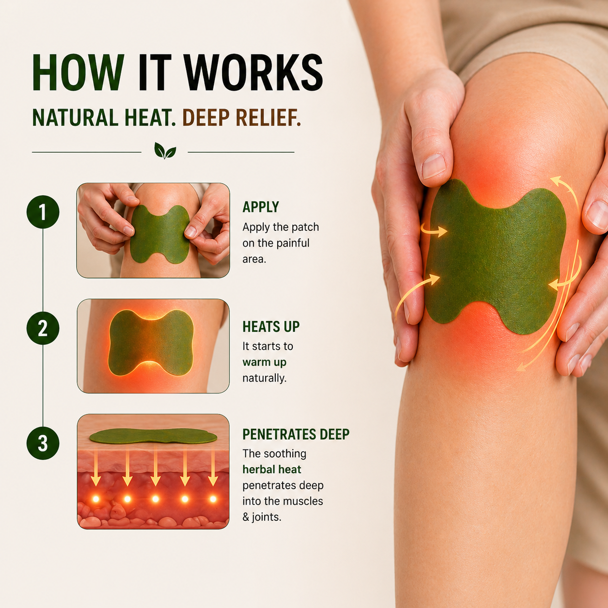 MoveEase Herbal Knee Patch - 10Pcs⚡️