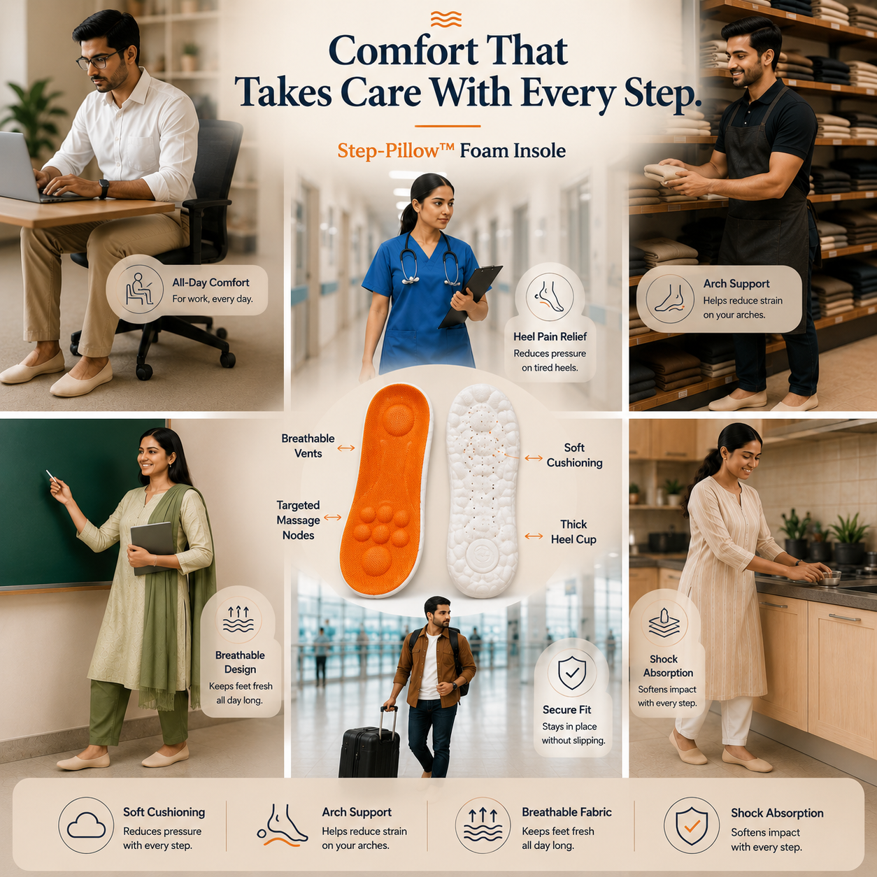 Step-Pillow™ Foam Insole