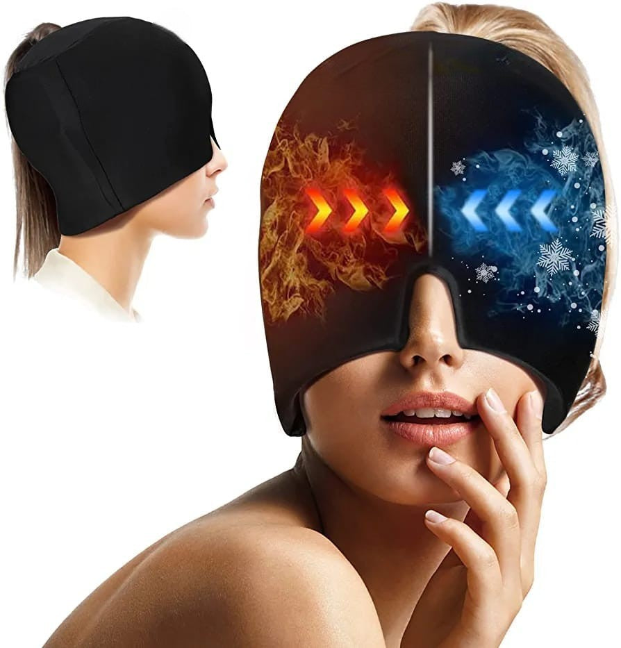 Migraine Relief Cap: Fast Relief for Sinus Pressure, Tension, Headache & Stress, Soothes Swollen Eyes