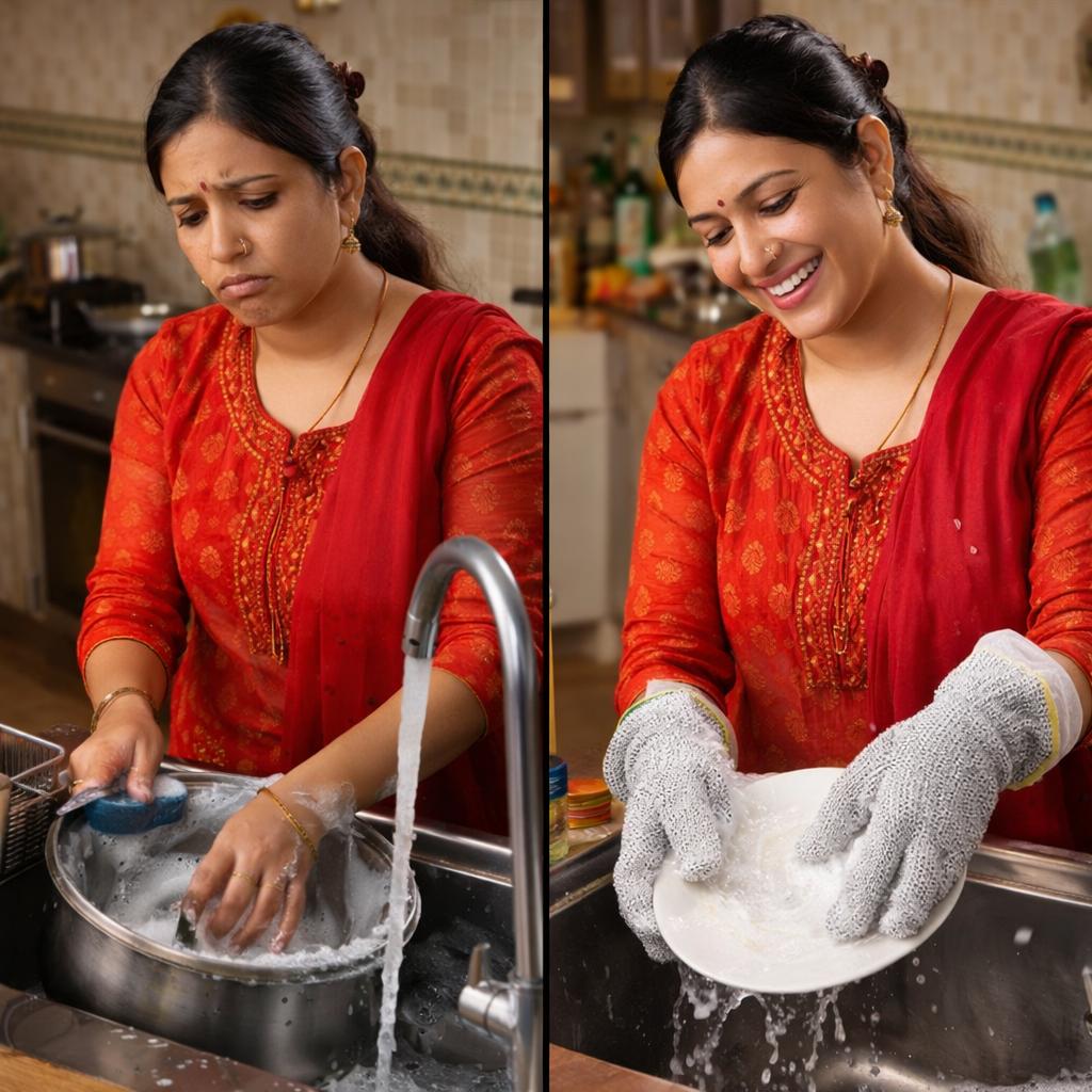 Magic Dishwashing Gloves ✨ (Pack of 2 Pairs)