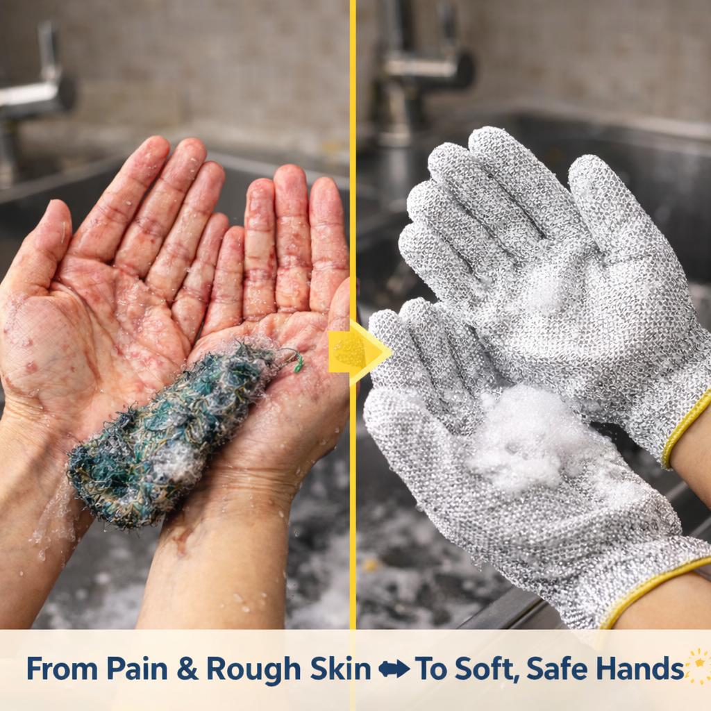 Magic Dishwashing Gloves ✨ (Pack of 2 Pairs)