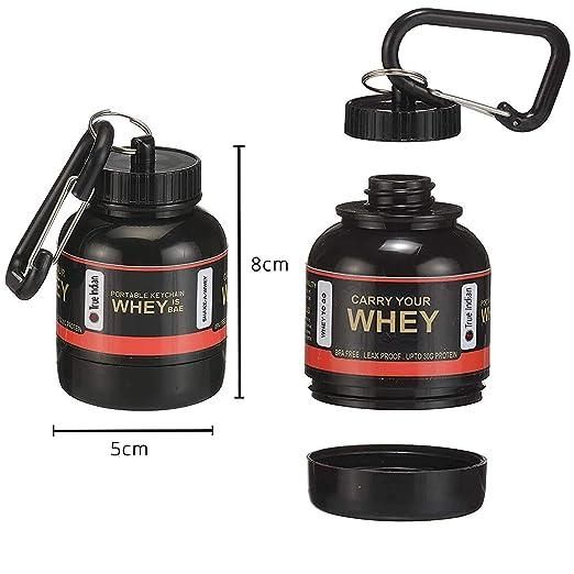 Whey Protein Container with keychain